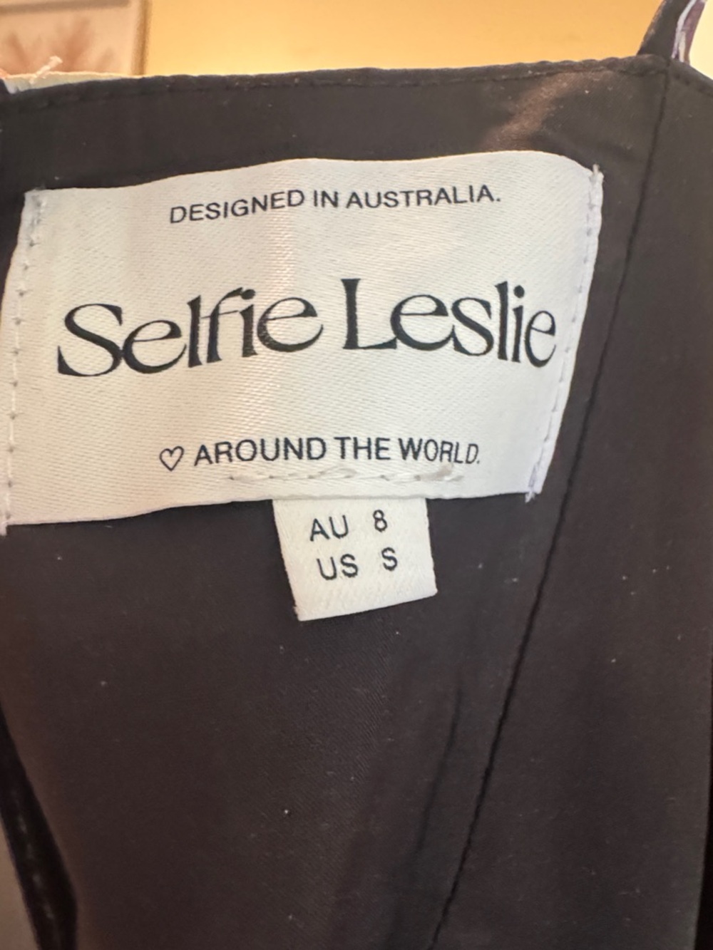 Selfie Leslie Black Slip Midi Dress with Cream Floral Print - Picture 3 of 3